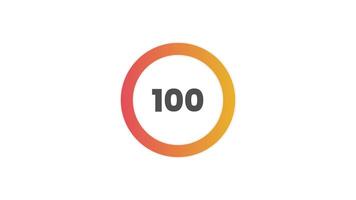 Progress Circle Bar Animation with white background video