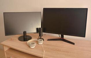 Monitor Workstation for Productivity home remout work photo