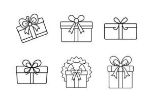 gift voucher icon line art design with white background vector