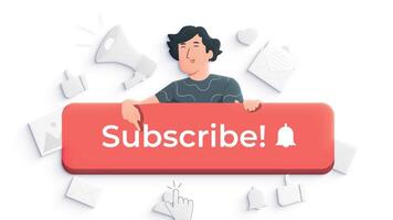 Subscribe Icon Animation, Subscribed Button, Bell Notification, video