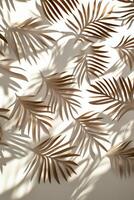 A wall with paper cut out palm leaves photo
