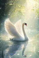 Swan, water, watercolor, watercolor, watercolor, watercolor, watercolor photo