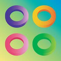 Modern 3d circles gradient vector