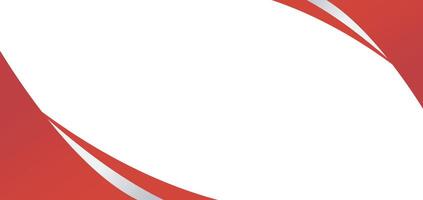 Curve red background isolated on white vector