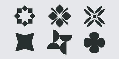 Y2k element abstract shapes illustration vector