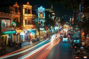 A street with cars and bikes photo