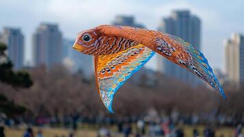 A colorful kite in the sky photo