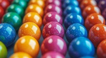 A large group of colorful eggs photo