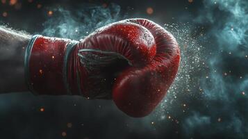 Boxing gloves on a black background photo