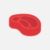 Flat style design meat isolated on white background vector