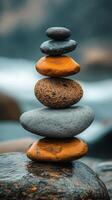 A stack of rocks sitting on top of each other photo