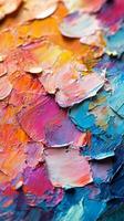 A close up of a colorful paint palette photo