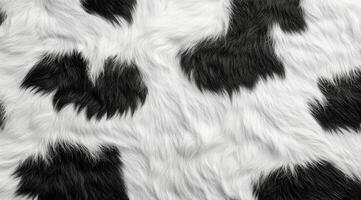 Black and white fur texture background photo