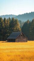 A barn in a field photo