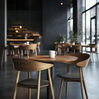 A coffee table and chairs in a restaurant photo