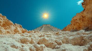 The sun shines through the clouds in the sky photo
