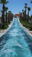 A long water slide photo