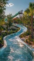 A water slide at the water park photo