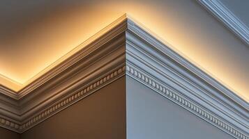 A close up of a ceiling with a light above it photo