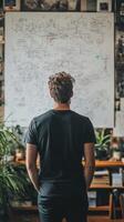 A man standing in front of a whiteboard photo