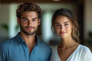 A man and woman are posing for a photo