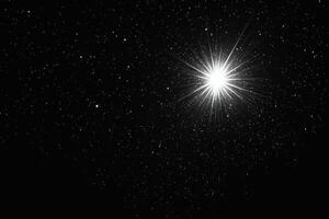 A black and white photo of a star