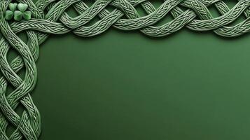 Celtic knot background with shamrock photo