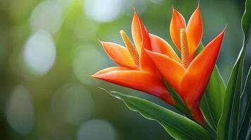 Tropical flowers wallpaper photo