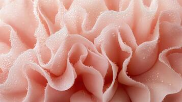 A close up of a pink flower with water droplets photo