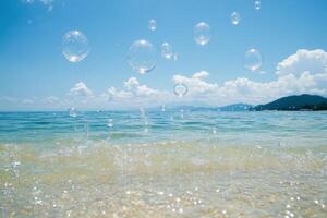 Bubbles on the beach photo