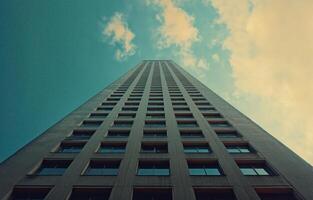 A tall building with windows photo