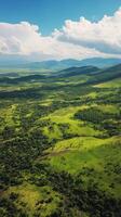 A large green field photo