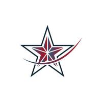 Modern Abstract Star Icon Design on a Minimal White Background Illustration vector