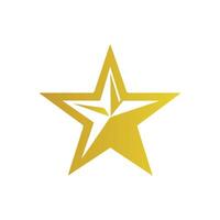 Unique Modern Abstract Star Icon Design on a Minimal White Background Illustration vector