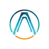 Letter A Abstract Logo Design Illustration vector