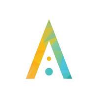 Unique Pattern Letter A Modern Abstract Logo Design Illustration vector