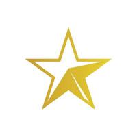 Unique Abstract Star Icon Design on a Minimal White Background Illustration vector