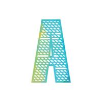 Grill of Pattern Letter A Modern Abstract Logo Design Illustration vector