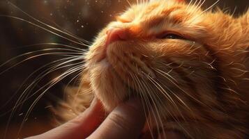 A close up of a cat with its head up photo