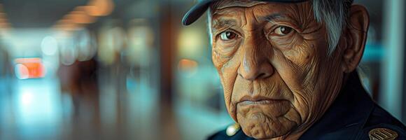 A close up of an old man wearing a hat photo