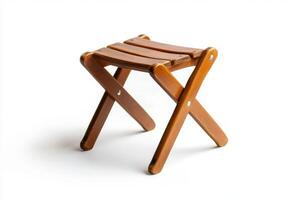 Elegant Wooden Folding Stool for Outdoor Use photo
