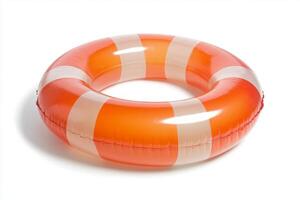 Striped Inflatable Pool Float for Fun Summer Days photo