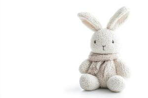 Adorable Crochet Rabbit Toy with Scarf photo