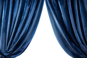 Deep Blue Velvet Curtains - Elegant Home Decor photo