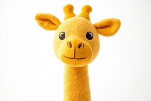 Adorable Yellow Plush Giraffe Toy photo