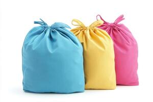 Colorful Drawstring Bags for Storage and Gifts photo