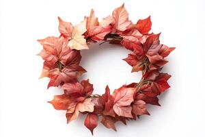 Autumnal Leaf Wreath - A Fall Decor Delight photo