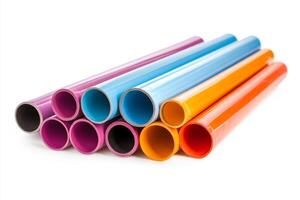 Colorful Plastic Pipes for Construction photo