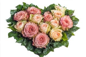 Heart-Shaped Rose Bouquet. A Romantic Gift photo