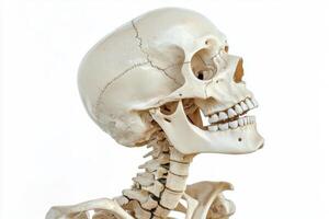 Human Skeleton Anatomy. Skull and Spine photo